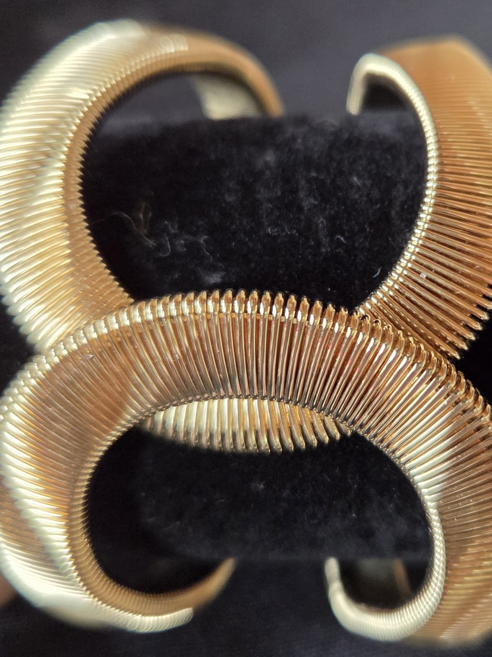 Park Lane Giselle Gold Ribbed Cuff Bracelet